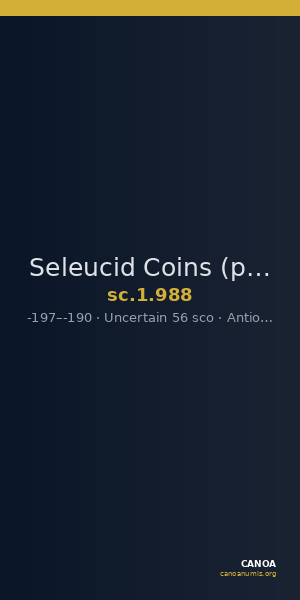 Seleucid Coins (part 1) 988 — CANOA