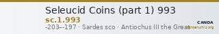 Seleucid Coins (part 1) 993 — CANOA