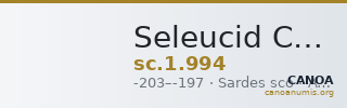 Seleucid Coins (part 1) 994 — CANOA