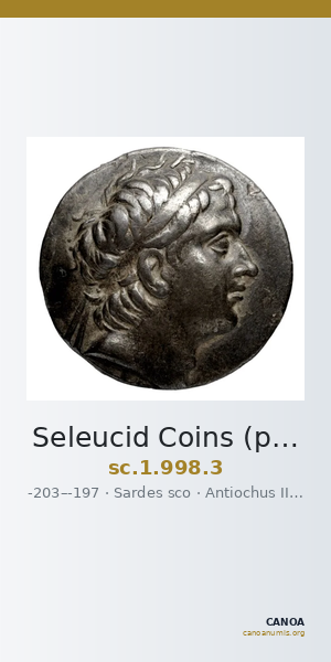 Seleucid Coins (part 1) 998.3 — CANOA