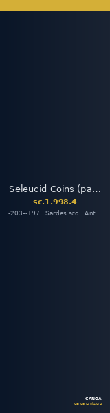 Seleucid Coins (part 1) 998.4 — CANOA
