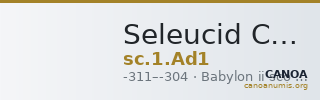 Seleucid Coins (part 1) Ad1 — CANOA