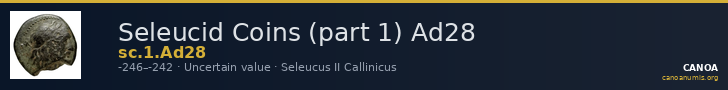 Seleucid Coins (part 1) Ad28 — CANOA