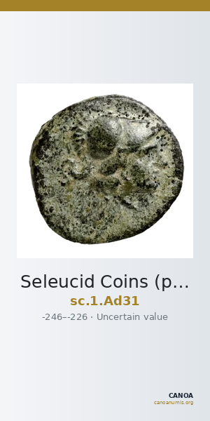 Seleucid Coins (part 1) Ad31 — CANOA