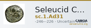 Seleucid Coins (part 1) Ad31 — CANOA