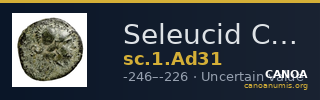 Seleucid Coins (part 1) Ad31 — CANOA