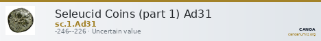 Seleucid Coins (part 1) Ad31 — CANOA