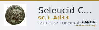 Seleucid Coins (part 1) Ad33 — CANOA