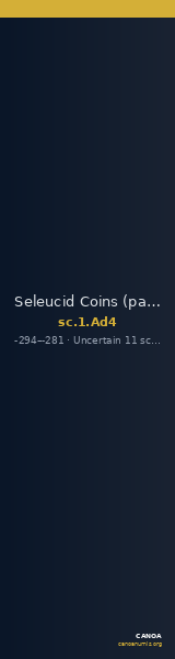Seleucid Coins (part 1) Ad4 — CANOA