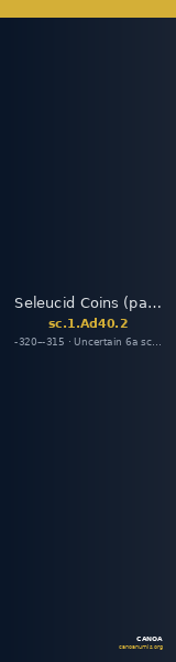 Seleucid Coins (part 1) Ad40.2 — CANOA