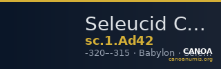 Seleucid Coins (part 1) Ad42 — CANOA