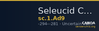 Seleucid Coins (part 1) Ad9 — CANOA