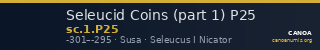 Seleucid Coins (part 1) P25 — CANOA