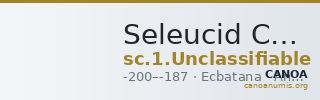 Seleucid Coins (part 1) Unclassifiable — CANOA