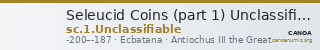 Seleucid Coins (part 1) Unclassifiable — CANOA