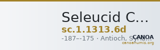 Seleucid Coins (part 2) 1313.6d — CANOA
