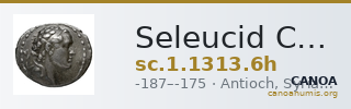 Seleucid Coins (part 2) 1313.6h — CANOA