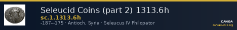 Seleucid Coins (part 2) 1313.6h — CANOA