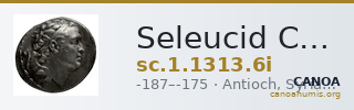 Seleucid Coins (part 2) 1313.6i — CANOA