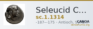 Seleucid Coins (part 2) 1314 — CANOA