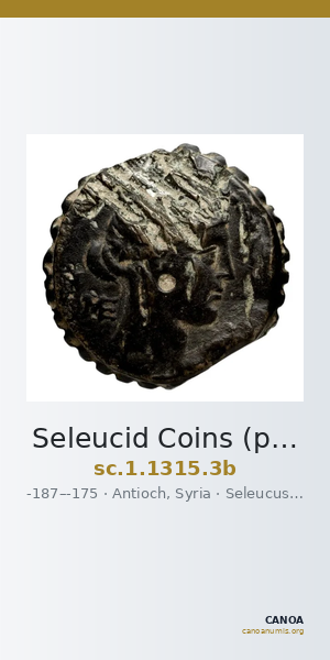Seleucid Coins (part 2) 1315.3b — CANOA