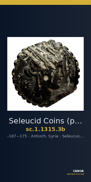 Seleucid Coins (part 2) 1315.3b — CANOA
