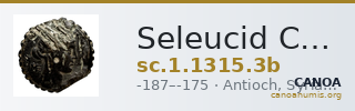 Seleucid Coins (part 2) 1315.3b — CANOA