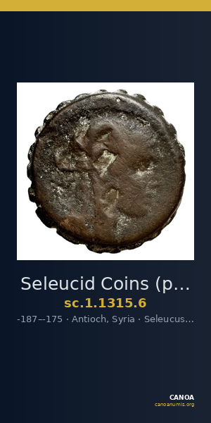 Seleucid Coins (part 2) 1315.6 — CANOA