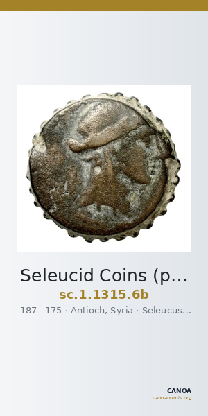 Seleucid Coins (part 2) 1315.6b — CANOA