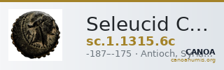 Seleucid Coins (part 2) 1315.6c — CANOA