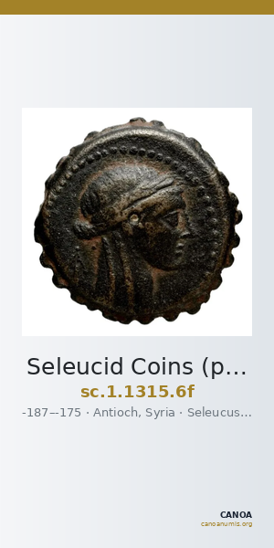 Seleucid Coins (part 2) 1315.6f — CANOA