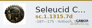 Seleucid Coins (part 2) 1315.7d — CANOA