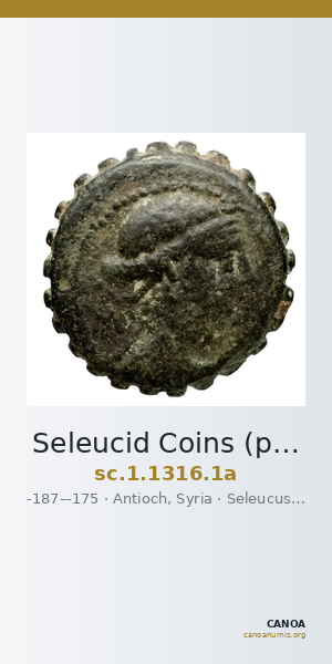 Seleucid Coins (part 2) 1316.1a — CANOA