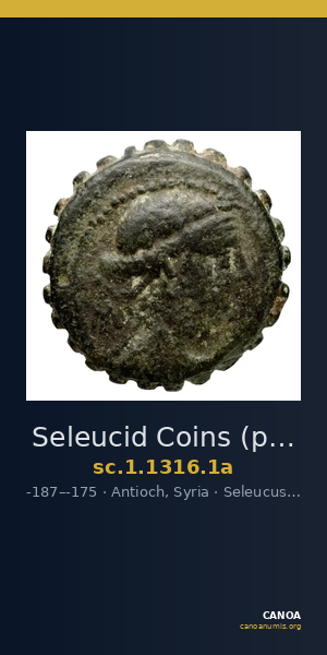 Seleucid Coins (part 2) 1316.1a — CANOA
