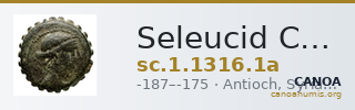 Seleucid Coins (part 2) 1316.1a — CANOA