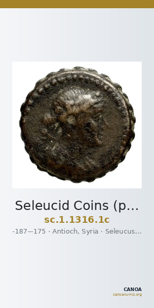 Seleucid Coins (part 2) 1316.1c — CANOA