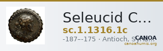Seleucid Coins (part 2) 1316.1c — CANOA