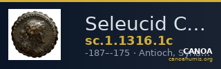 Seleucid Coins (part 2) 1316.1c — CANOA