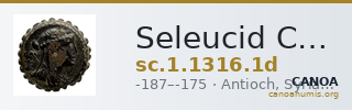 Seleucid Coins (part 2) 1316.1d — CANOA