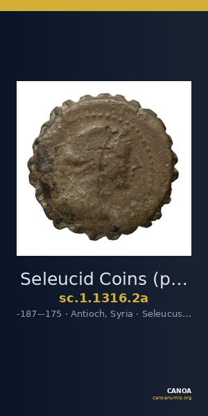 Seleucid Coins (part 2) 1316.2a — CANOA