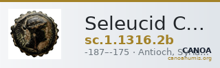 Seleucid Coins (part 2) 1316.2b — CANOA