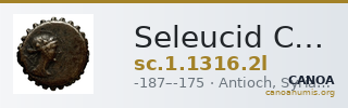 Seleucid Coins (part 2) 1316.2l — CANOA