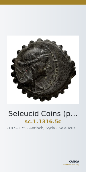 Seleucid Coins (part 2) 1316.5c — CANOA