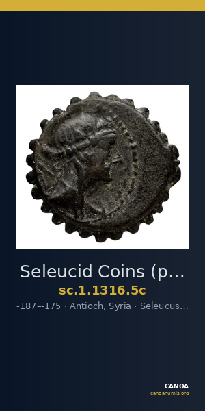 Seleucid Coins (part 2) 1316.5c — CANOA