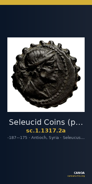 Seleucid Coins (part 2) 1317.2a — CANOA
