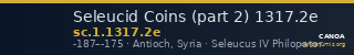 Seleucid Coins (part 2) 1317.2e — CANOA
