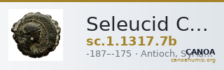 Seleucid Coins (part 2) 1317.7b — CANOA