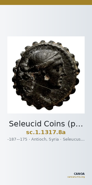Seleucid Coins (part 2) 1317.8a — CANOA