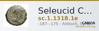 Seleucid Coins (part 2) 1318.1e — CANOA