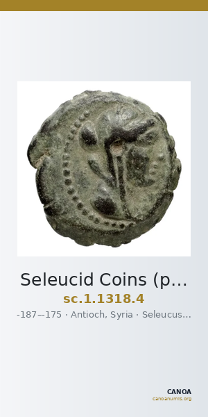 Seleucid Coins (part 2) 1318.4 — CANOA